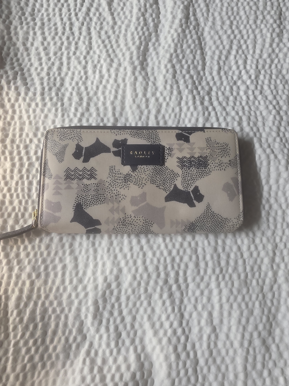 Radley London Beige and Gray Zip-Around Wallet